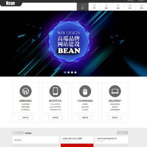 HTML5高端黑色织梦网络公司网站模板